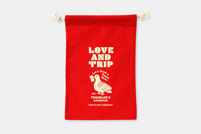TF コットンバッグ ＜M＞ LOVE AND TRIP レッド