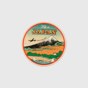 バゲッジステッカー 丸 JAPAN 浮世絵